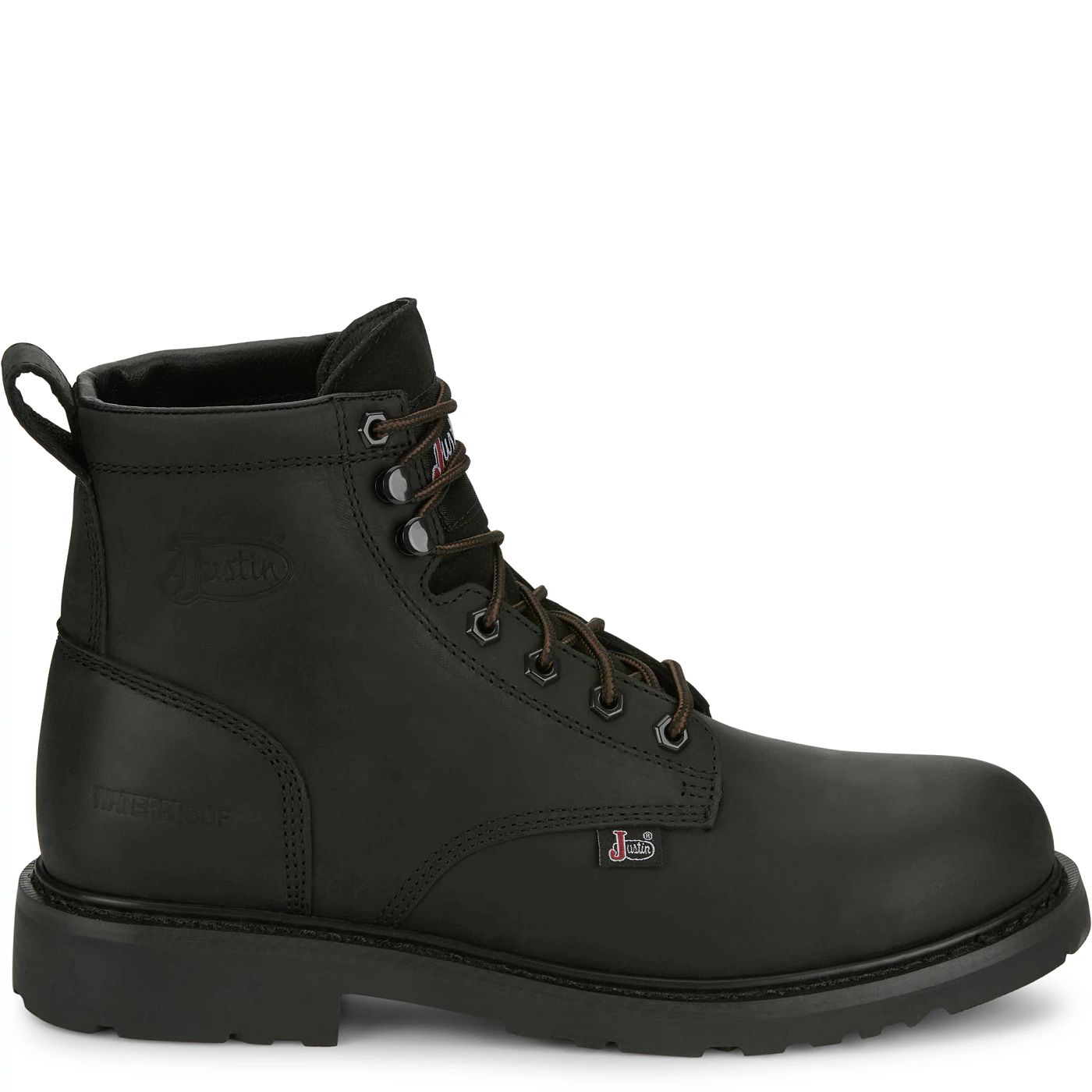 Justin Work Men's Dayworker 6" Waterproof Boot - Onyx Black (SE637) - View 3