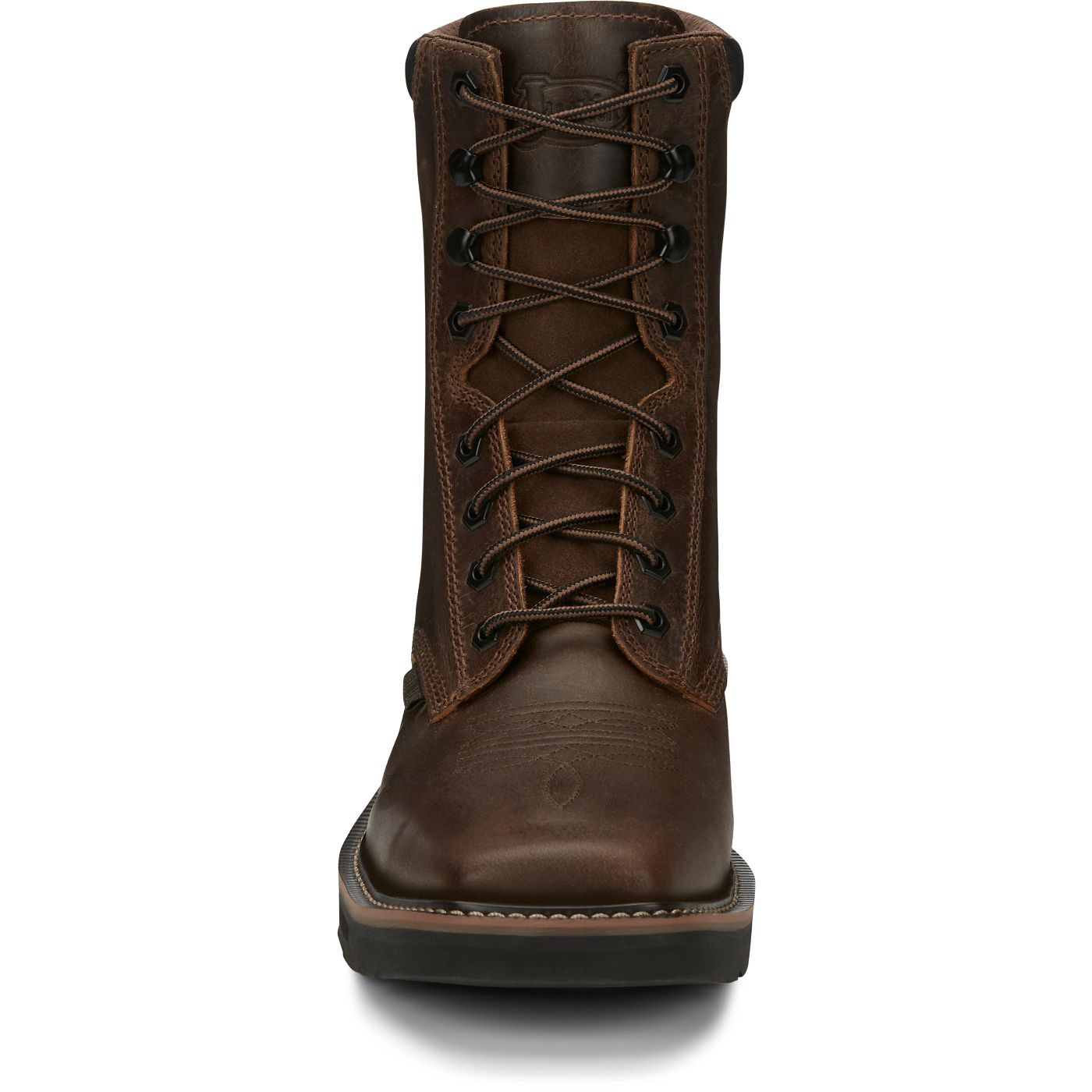 Justin Work Men's Pulley 8" Steel Toe Boot - Aged Bark Brown (SE682) - View 7