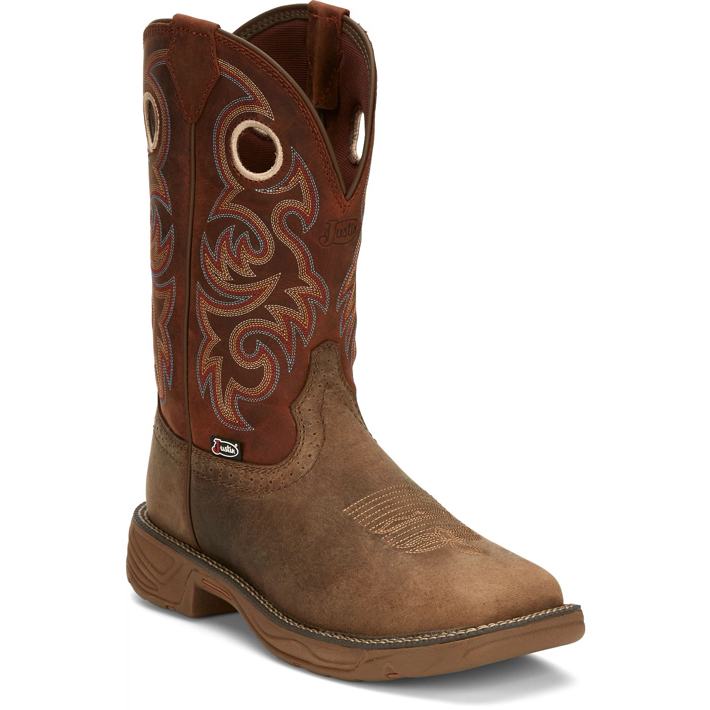 Justin Boots Men's Rush 11" Western Work Boot - Peanut Tan (SE7402) - View 2