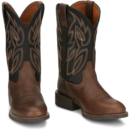 Justin Boots Men's Rendon 11" Western Boot - Black (SE7531) - Front View