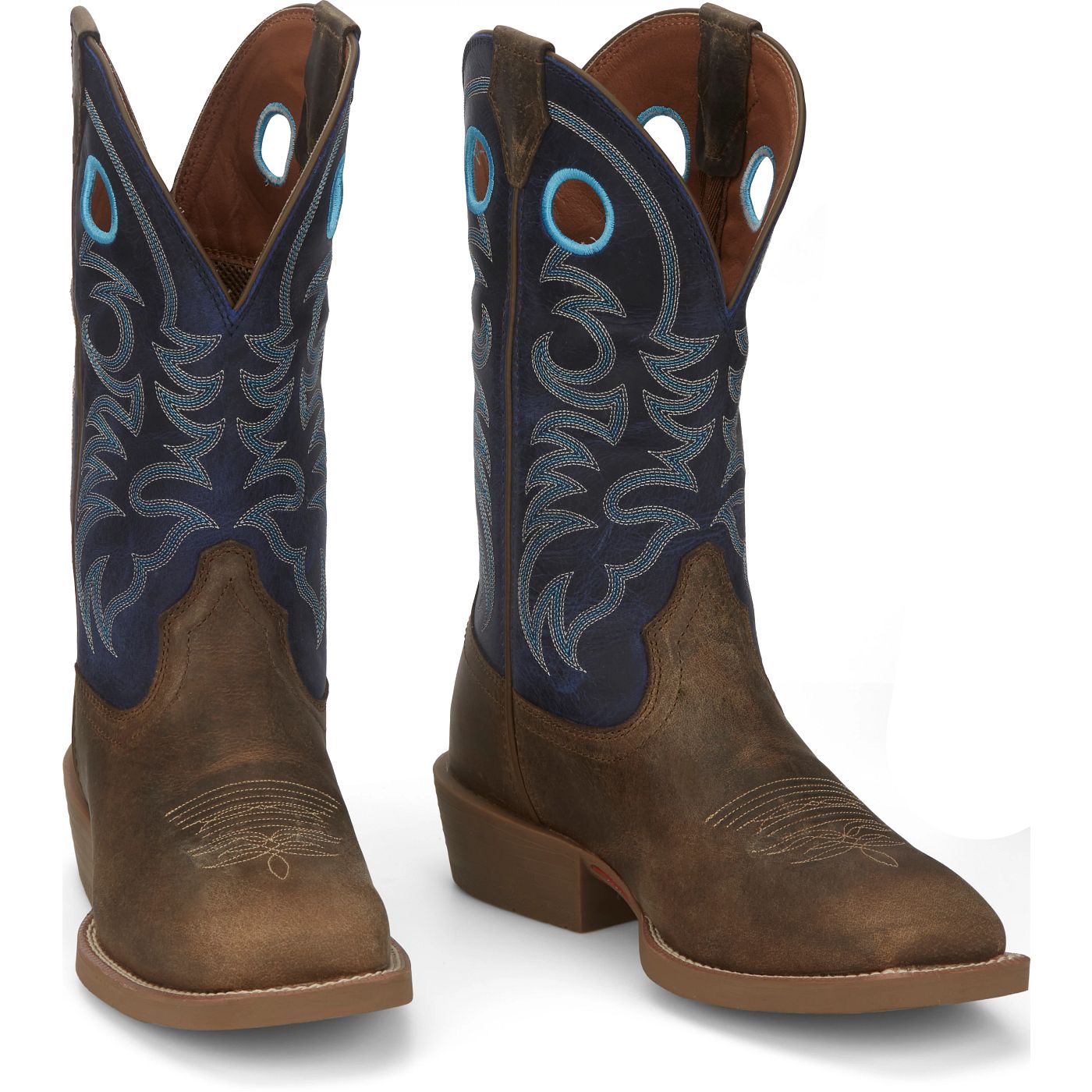 Justin Boots Men's Muley 12" Western Boot - Yale Blue (SE7611) - Front View