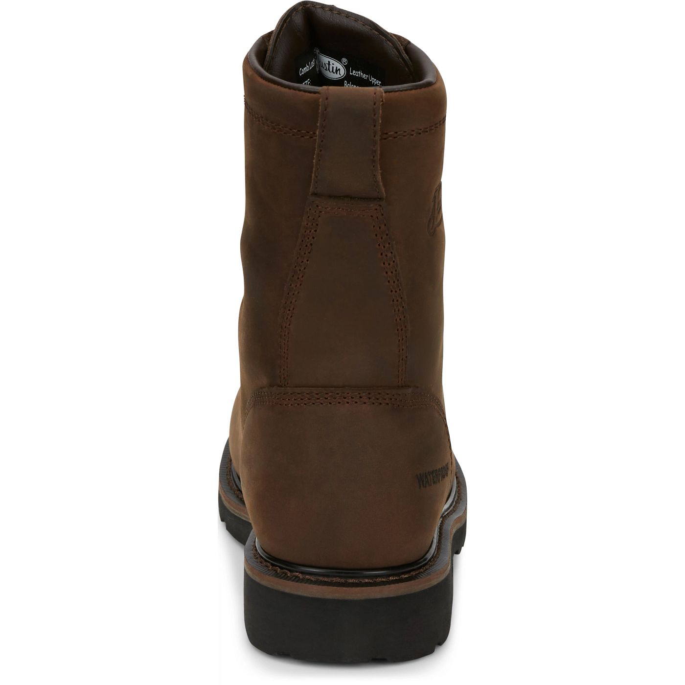 Justin Work Men's Drywall 8" Waterproof Steel Toe Boot - Brown (SE961) - View 5