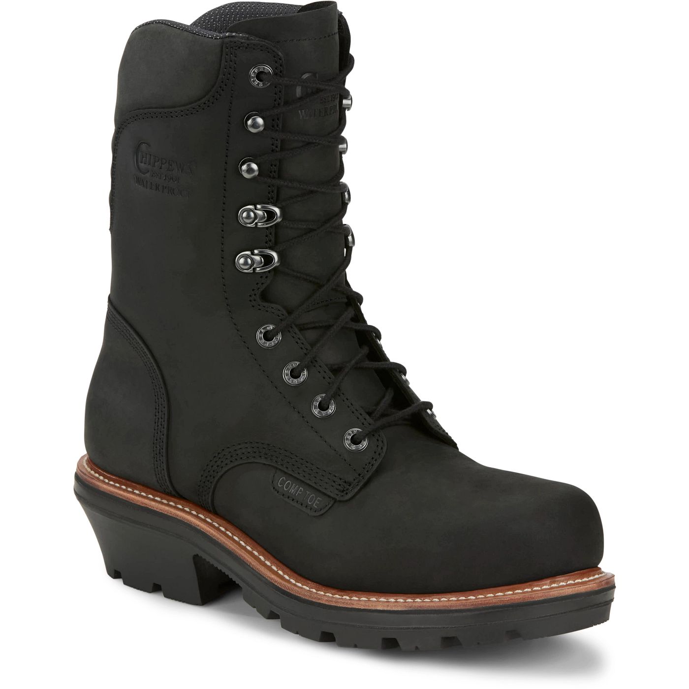 Chippewa Men's Thunderstruck 9" Waterproof Nano Comp Toe Logger - Charcoal (TH1020) - View 2