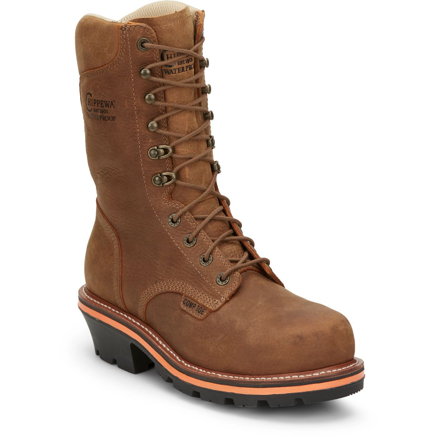 Chippewa Men's Thunderstruck 10" Waterproof Nano Comp Toe - Blonde (TH1030) - View 2