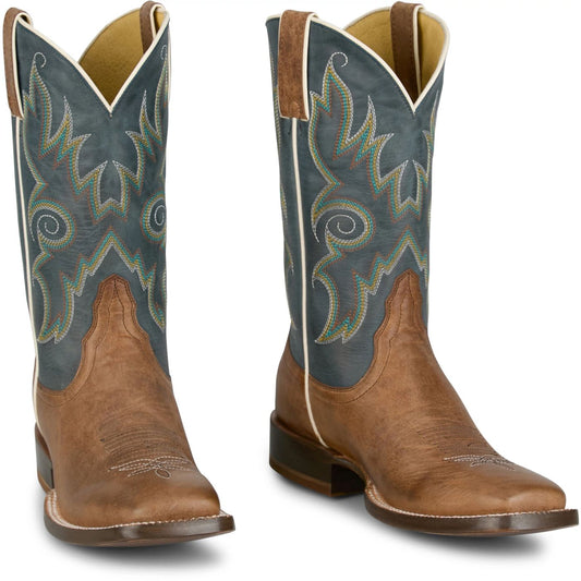 Tony Lama Men's 11" Madison Western Boot Teal (TL3221) - Front View