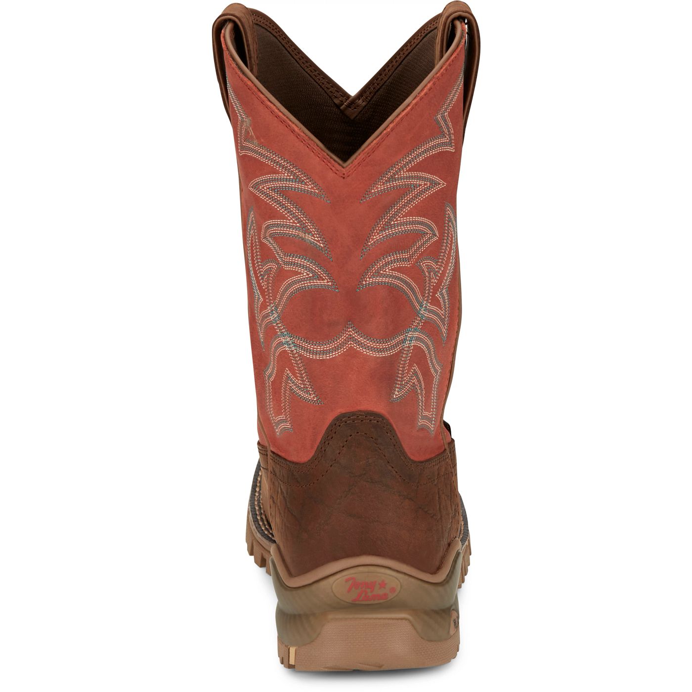 Tony Lama Men's 11" Roustabout Steel Toe Work Boot Chili Red (TW5007)