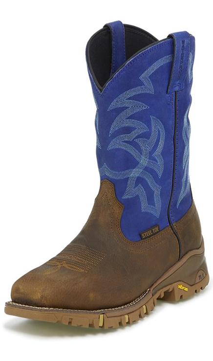 Tony Lama Men's Roustabout Blue Steel Toe Waterproof (TW5010)