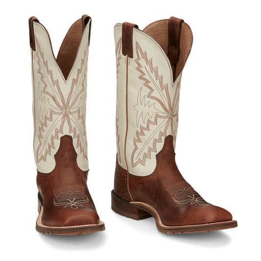 Tony Lama Boots Antonio White and Brown (XT5102)