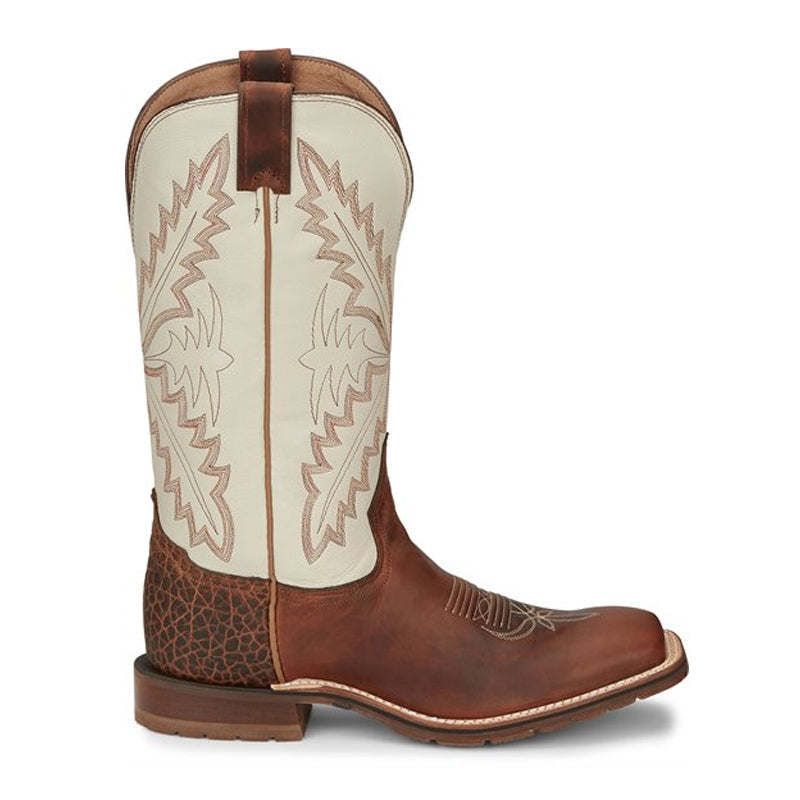 Tony Lama Boots Antonio White and Brown (XT5102)