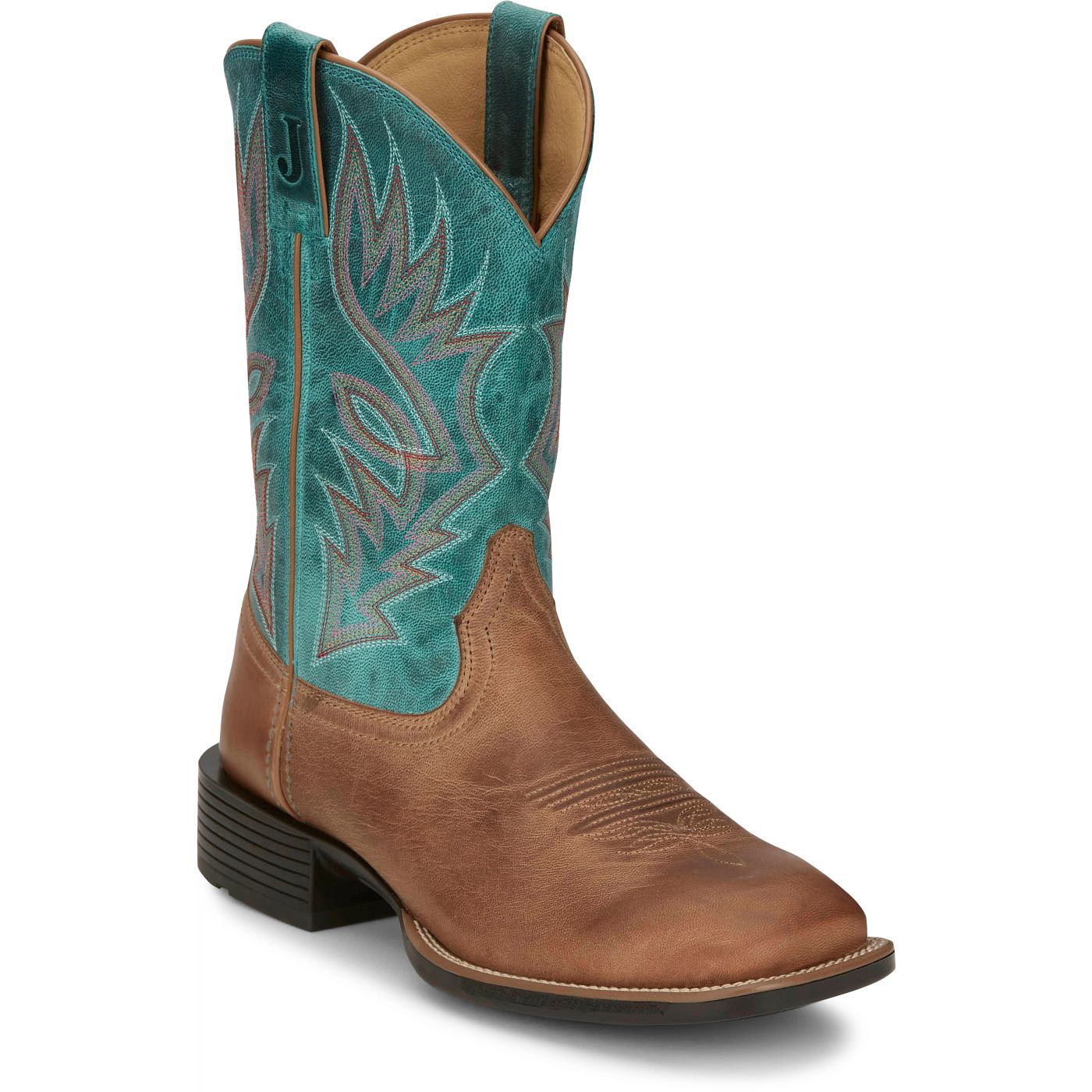 Justin Boots Men's Zeke 11" Western Boot - Turquoise (UN7130) - View 2