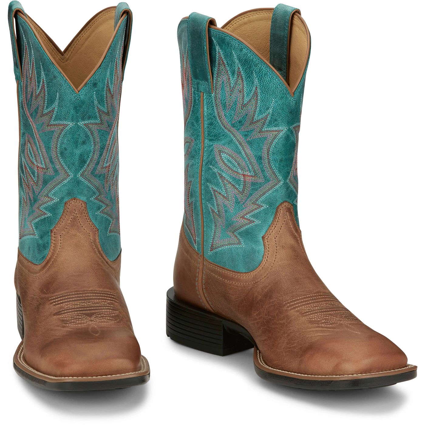 Justin Boots Men's Zeke 11" Western Boot - Turquoise (UN7130) - Front View