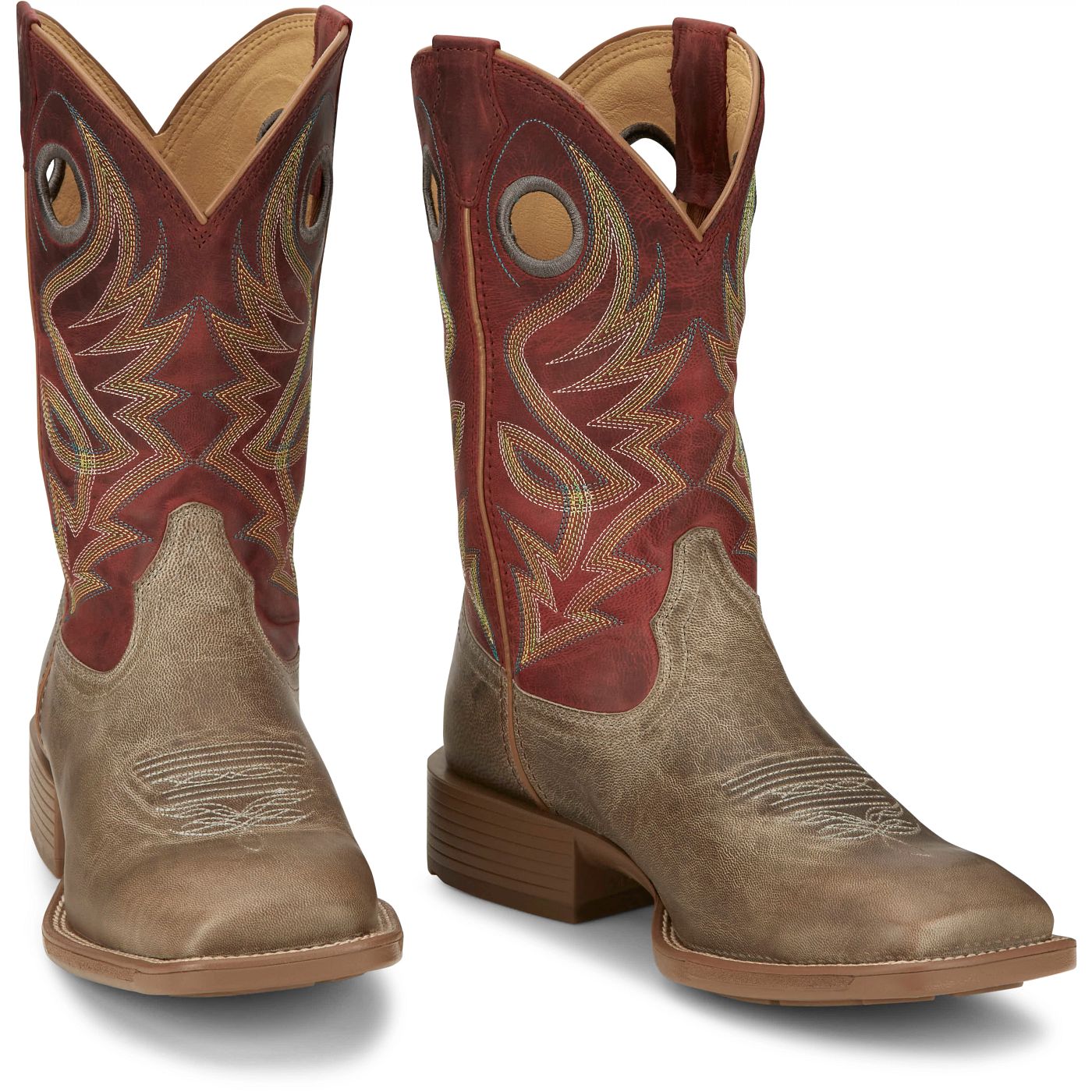 Justin Boots Men's Pickett 11" Western Boot - Griege (UN7151) - Front View