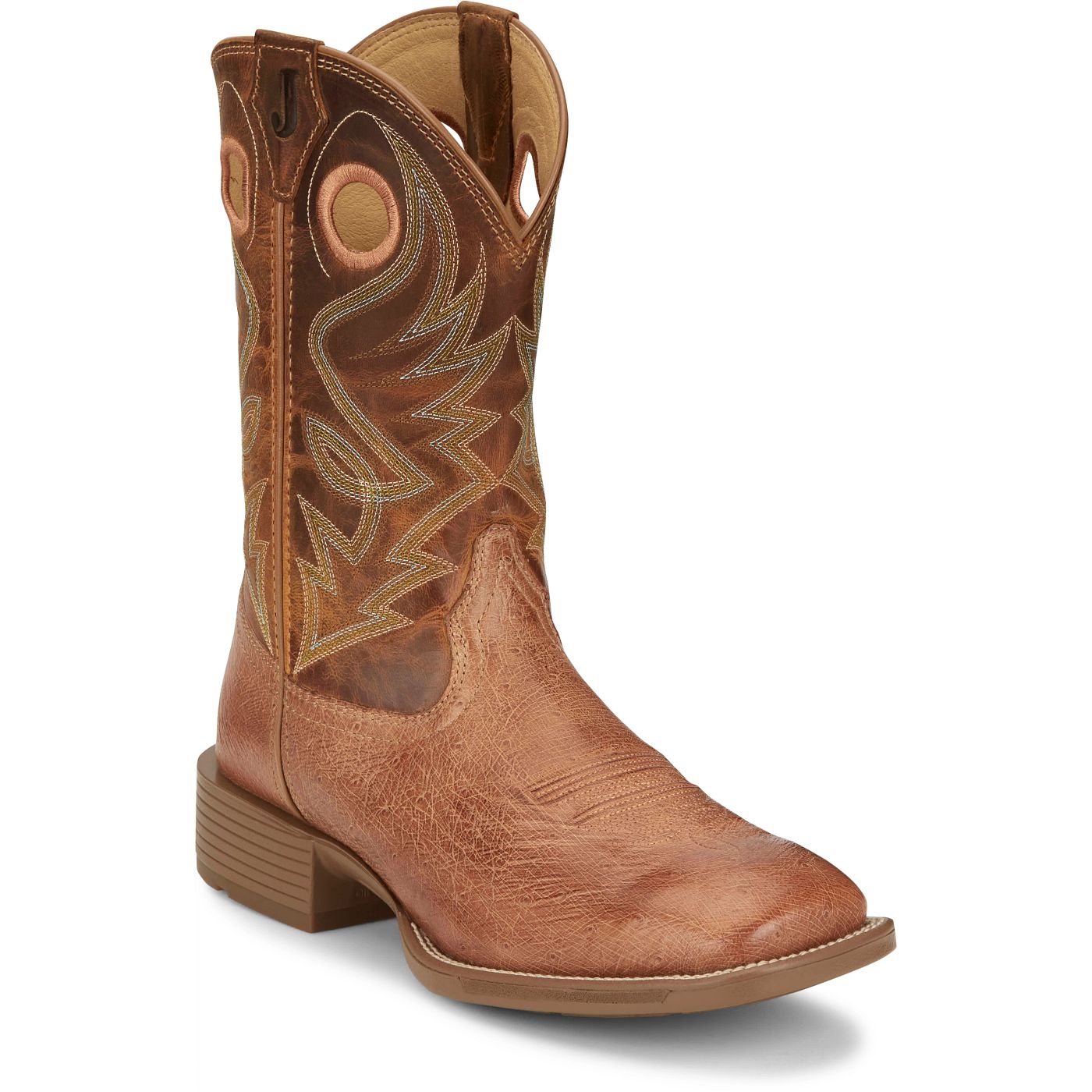 Justin Boots Men's Roswell 11" Smooth Ostrich Boot - Cognac (UN8750) - View 2