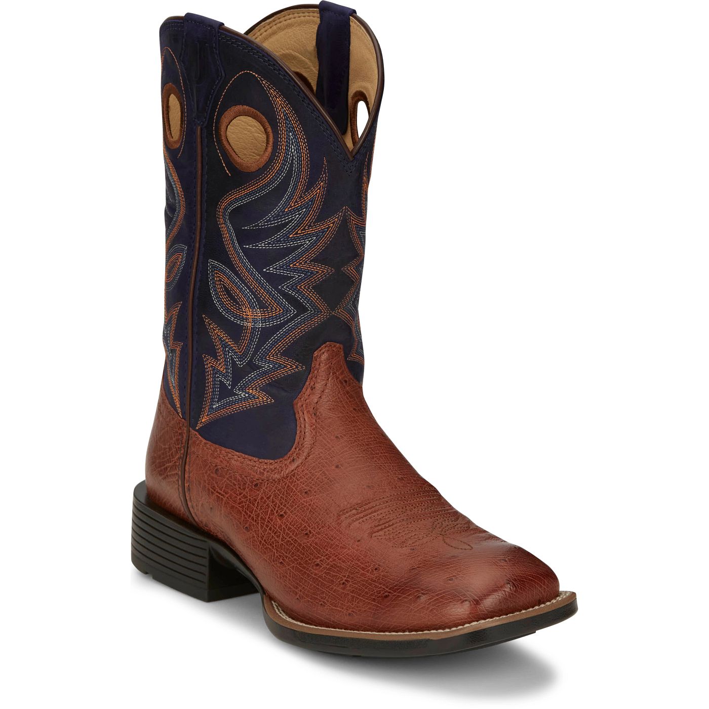 Justin Boots Men's Roswell 11" Smooth Ostrich Boot - Brandy (UN8751) - View 2