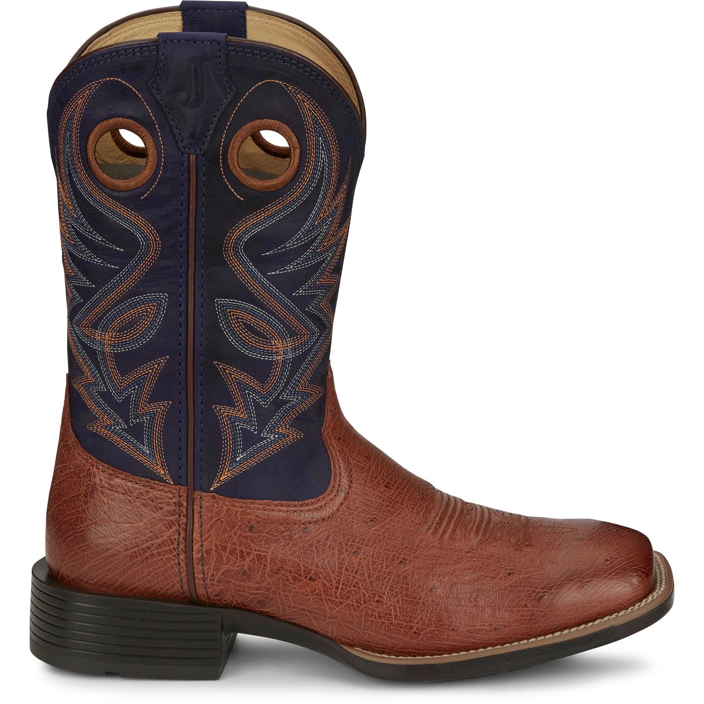 Justin Boots Men's Roswell 11" Smooth Ostrich Boot - Brandy (UN8751) - View 3