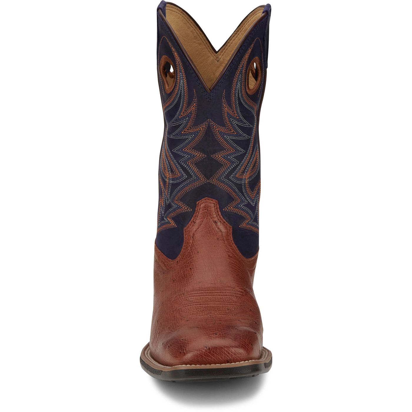 Justin Boots Men's Roswell 11" Smooth Ostrich Boot - Brandy (UN8751) - View 7