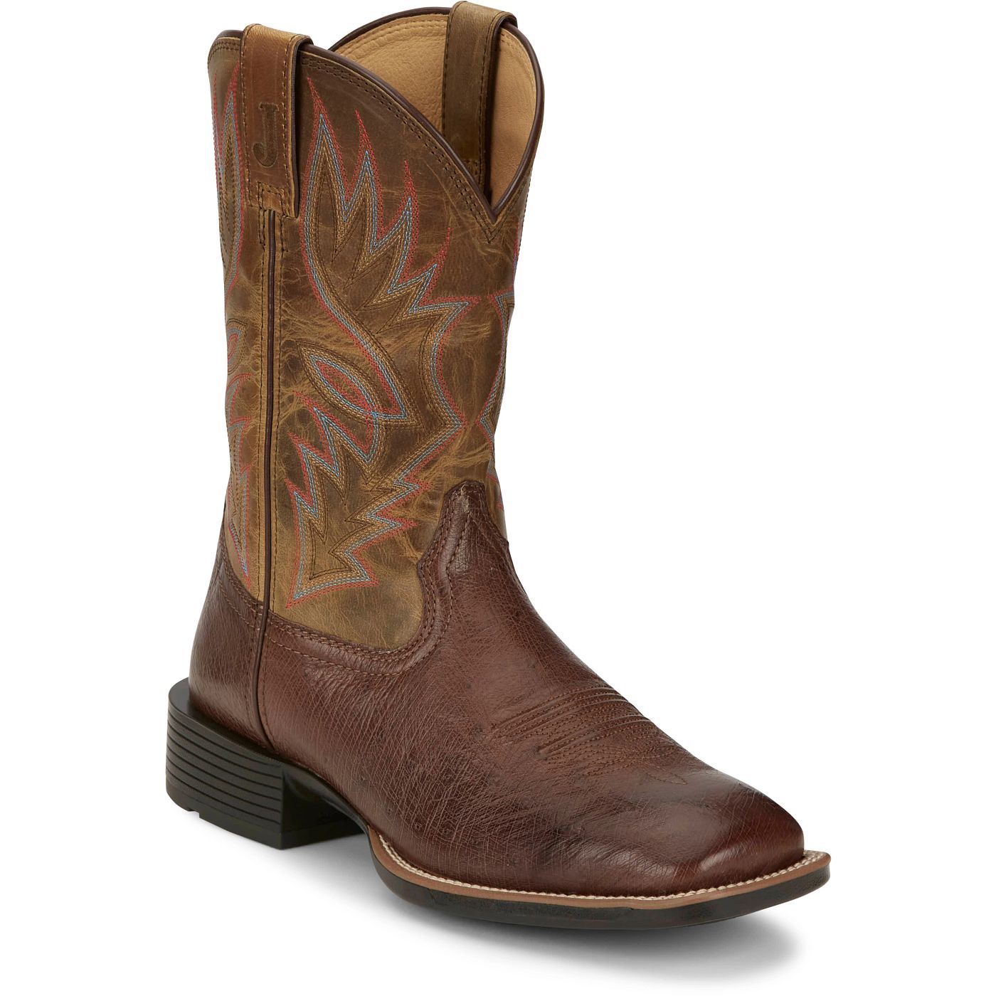 Justin Boots Men's Conroe 11" Smooth Ostrich Boot - Kango Tobac (UN8760) - View 2