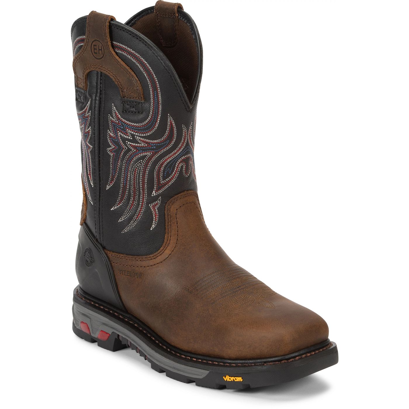 Justin Work Men's Tanker 11" Steel Toe Boot - Black (WK2104) - View 2