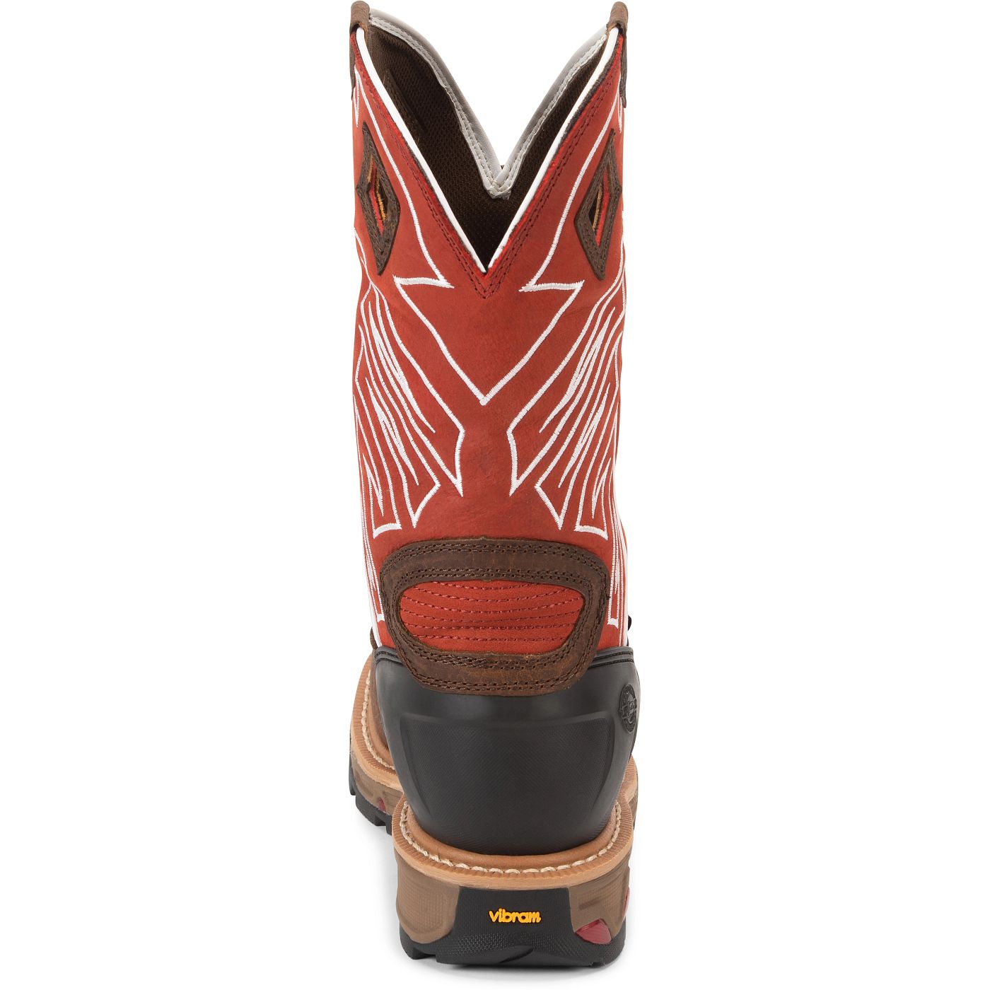 Justin Work Men's Roughneck 12" Waterproof Steel Toe Boot - Orange (WK2115) - View 5