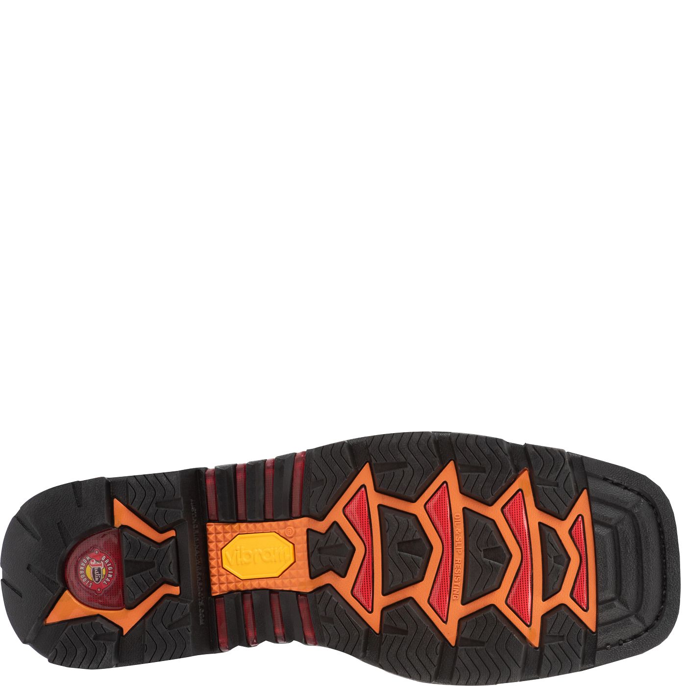 Justin Work Men's Roughneck 12" Waterproof Steel Toe Boot - Orange (WK2115) - View 6