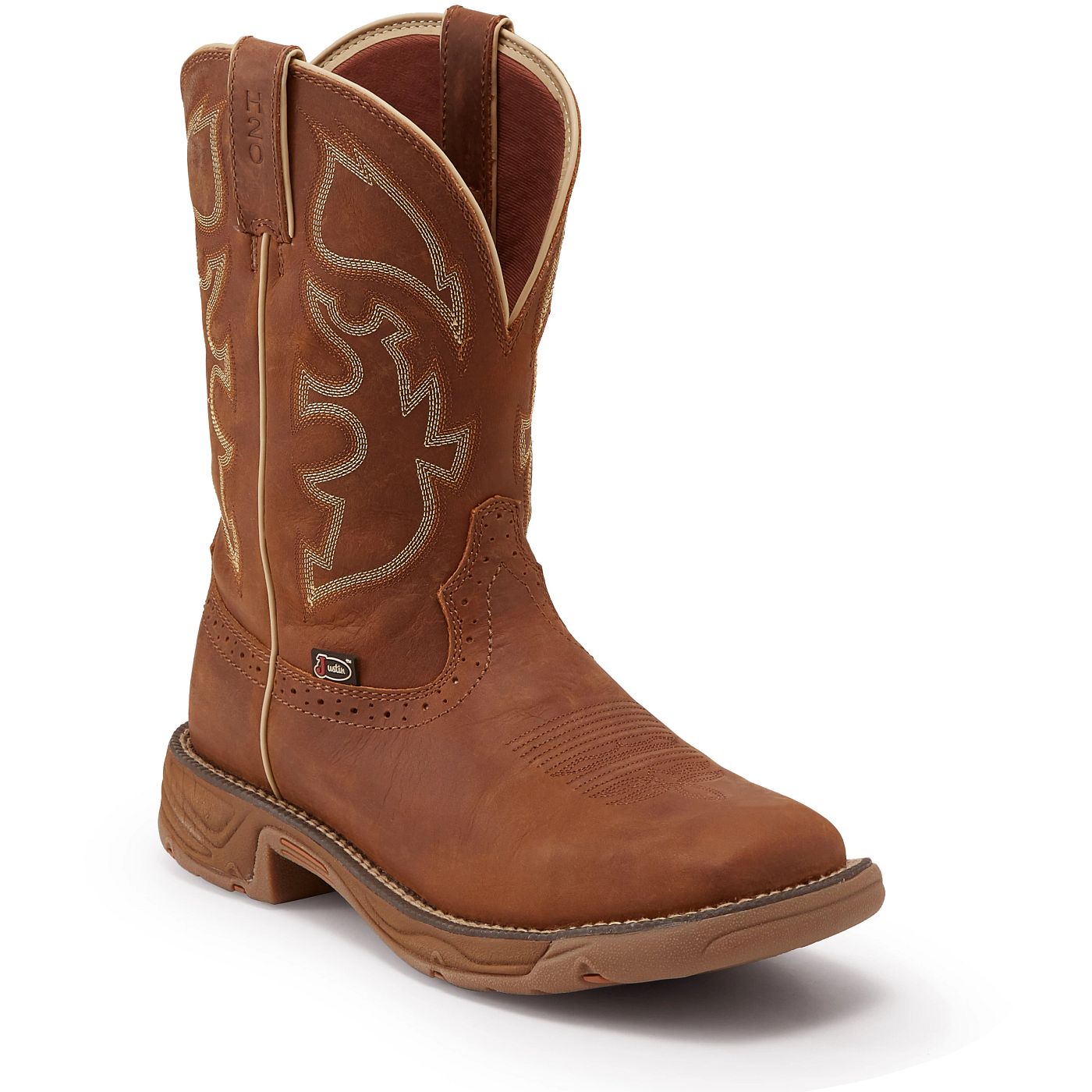 Justin Work Men's Rush 11" Waterproof Boot - Tan (WK4330) - View 2