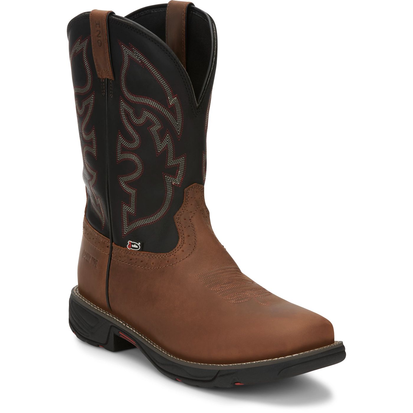 Justin Work Men's Rush 11" Waterproof Comp Toe Boot - Tan (WK4337) - View 2