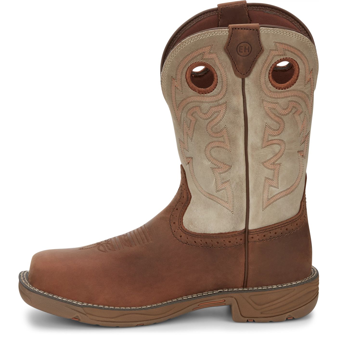 Justin Work Men's Rush 11" Waterproof Nano Comp Toe Boot - Rust (WK4338) - View 8