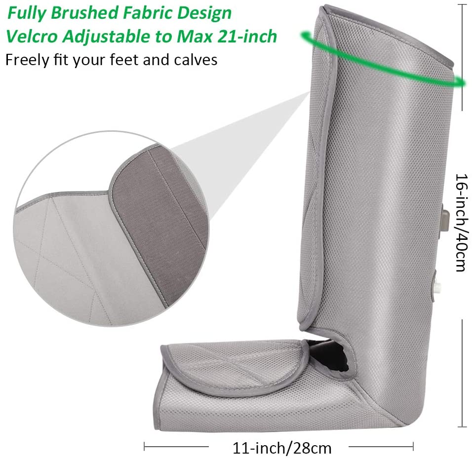 Leg Compression Massager Foot and Calf Massager Machine with Optional Heat 3 Modes 4 Intensities Handheld Controller for Feet, Legs, Calves Muscle Relaxation - Home and Office Use image 3