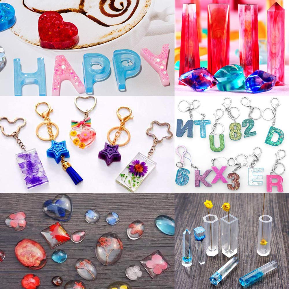 Clear Epoxy Resin Kit 2 Part Art Resin Epoxy Kit 1 Gallon Resin Kit Crystal Jewelry Tabletop Resin with Bonus Cups Sticks Spreaders and Gloves image 5