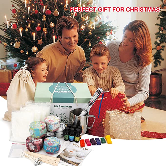 DIY Candle Making Kit for Beginners Kids Adults, Christmas Gifts, Luxury Beewax Candle Making Kit Supplies Craft Kits for Makeing Your Own Christmas Candles image 3