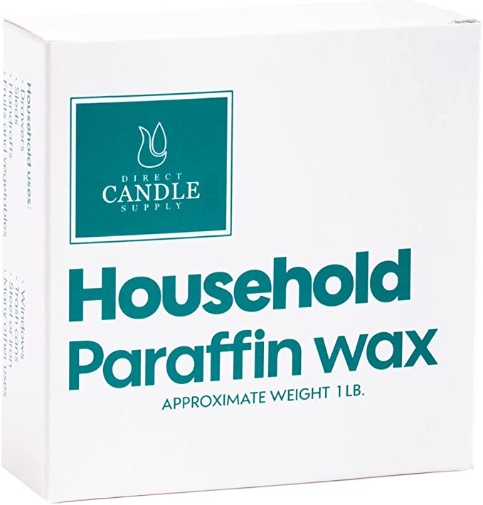 Direct Candle Supply - Fully Refined Household Paraffin Wax - Pure Wax for Candle Making, Canning, Waterproofing, Furniture/Metal Preservation and Spa, Hand Treatments (1 lb) Melt Point 130F image 0