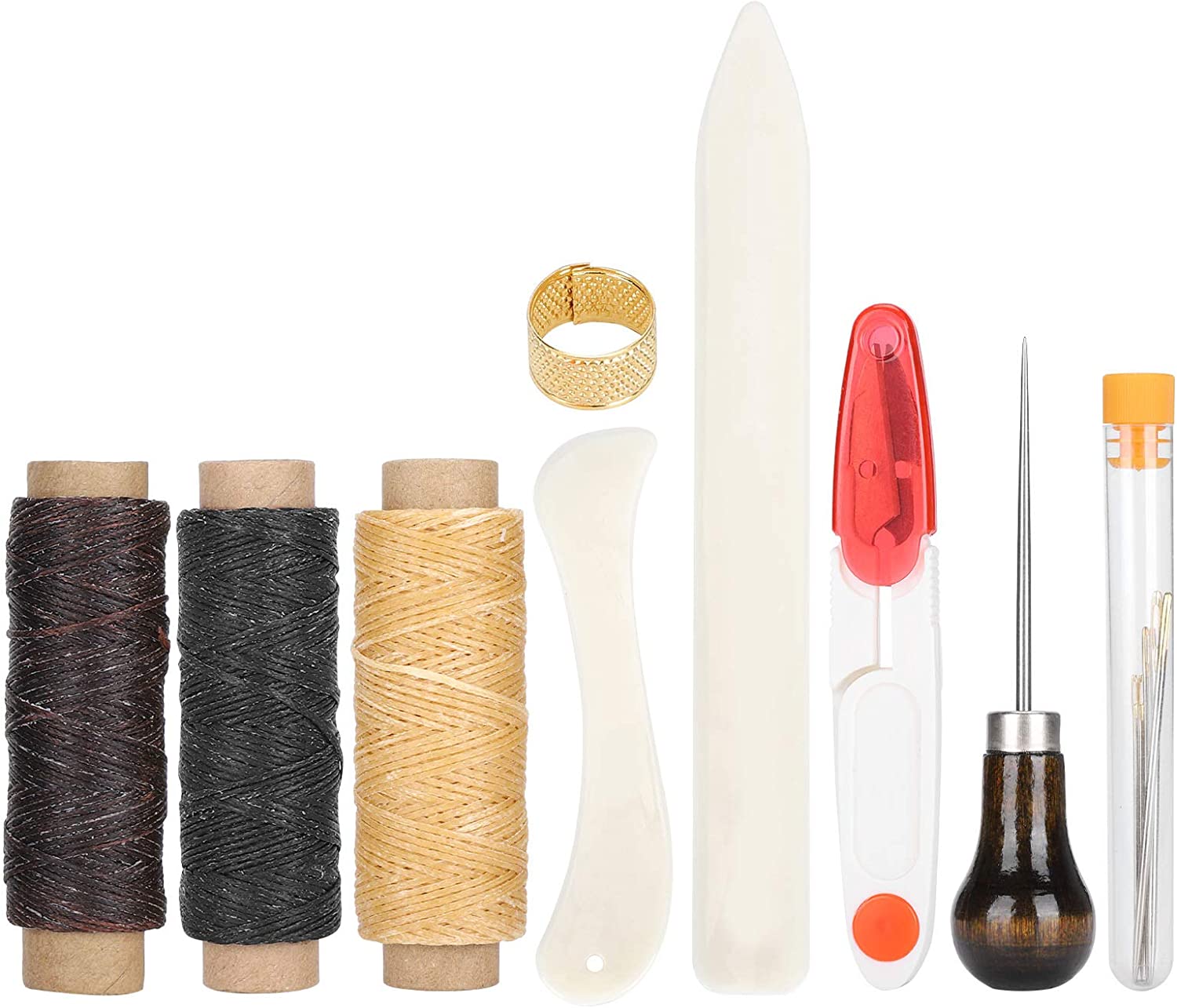 KUIDAMOS Leathercraft Accessories, Sewing Accessory Exquisite Portable Sewing Kit Leather Craft DIY Tool for Beginner for Leather Work for Home for Professional image 0