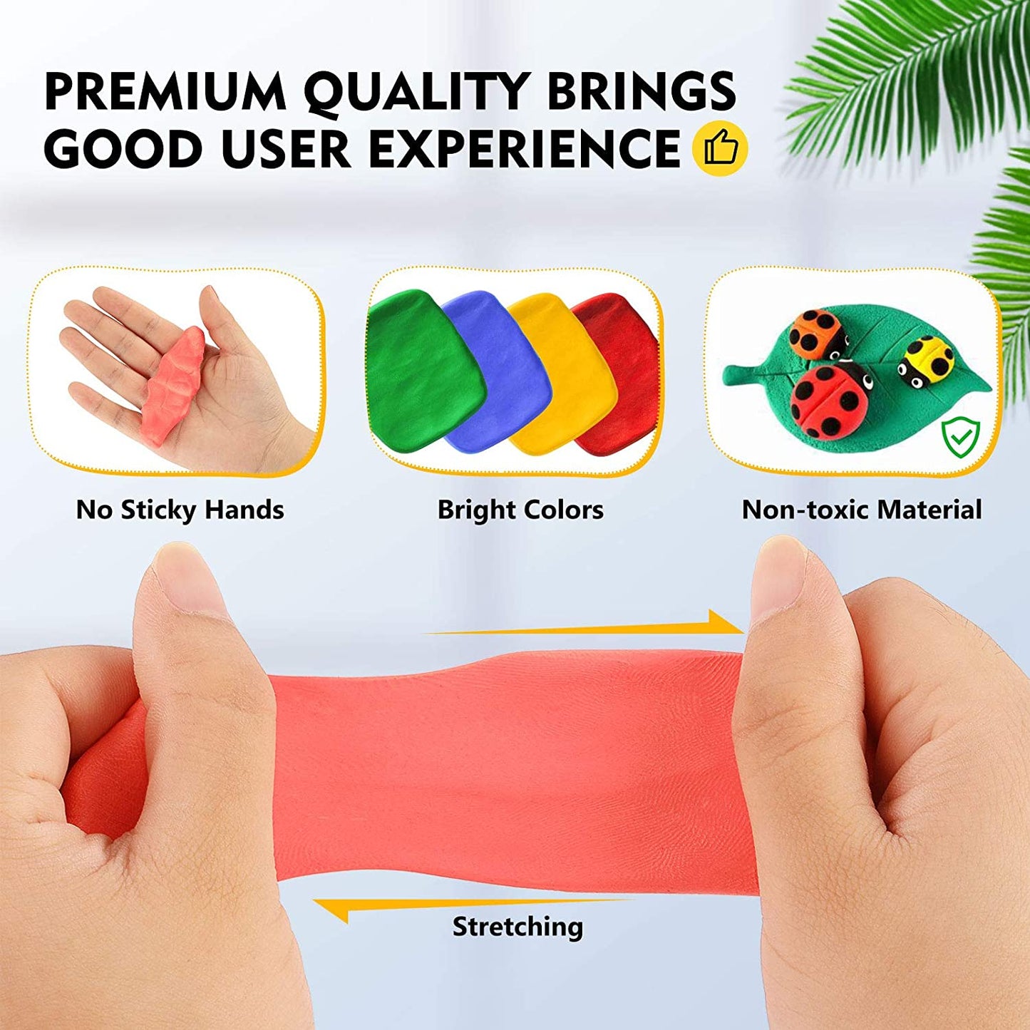 Magicfly Polymer Clay Starter Kit, 45 Colors Oven Bake Clay with 5 Modeling Tools and 40 Jewelry Accessories, Safe and Nontoxic DIY Baking Clay Blocks image 4
