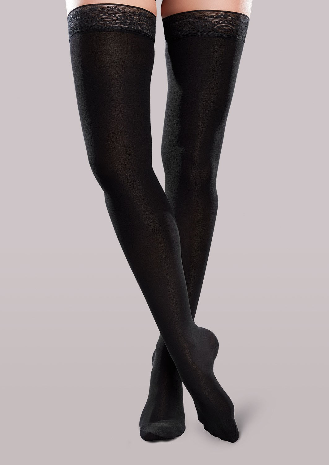 Women's Moderate Support Microfiber Thigh Highs image 1