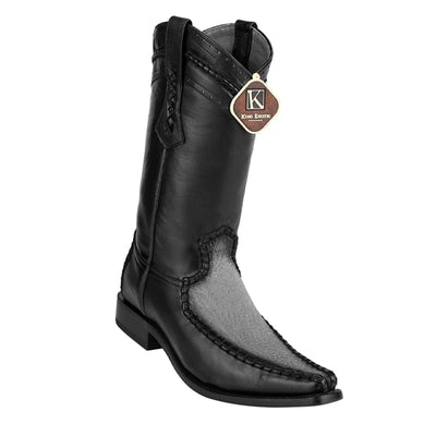 MENS KING EXOTIC SHARKSKIN EUROPEAN TOE BOOTS - BLACK (477BD0905) image 0