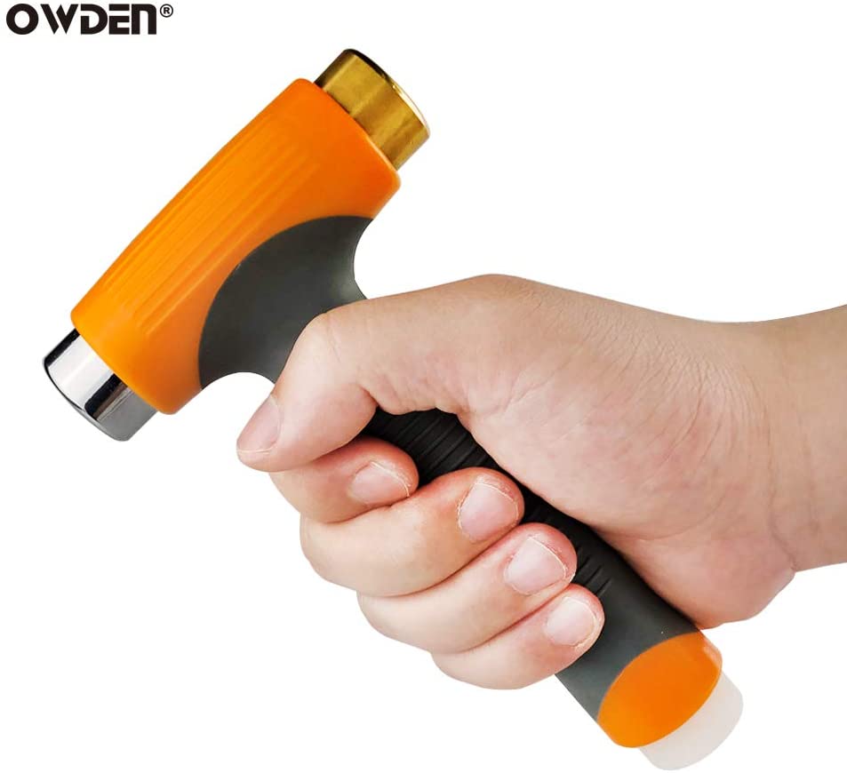 OWDEN Professional Jewelry Metal Stamps Hammer with 2 Replace Hammer Heads No-Rebound Steel Bench Block Set Jewelry Stamping Working Tools Metal Letter Punch for Brass Aluminium Copper Leather Marks. image 1