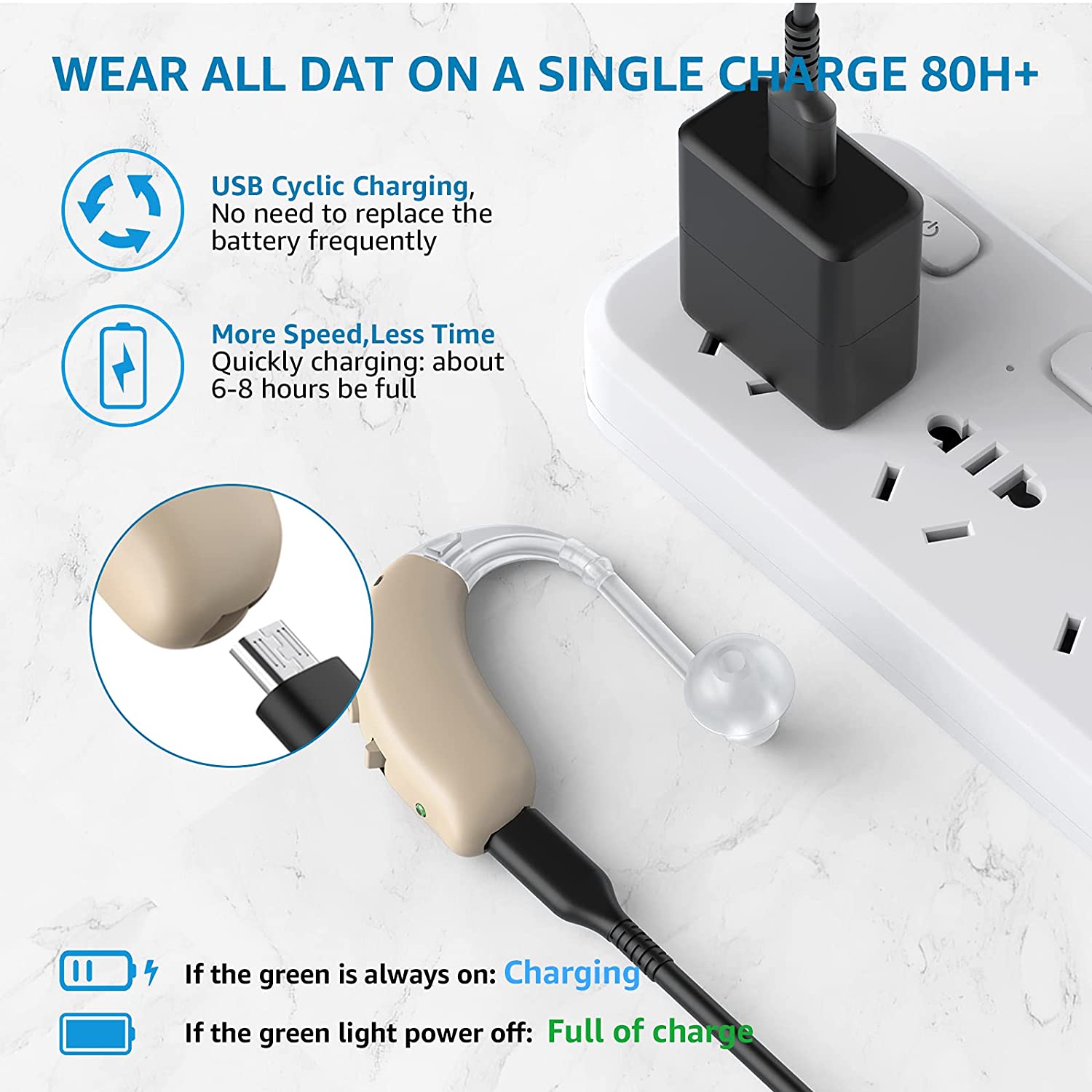 Hearing Aids for Seniors Rechargeable with Noise Cancelling, Nano Hearing Aids for Adults, Digital Hearing Amplifier for Hearing Loss, Invisible Hearing Aid Ear Sound Amplifier Hearing Devices Assist image 2