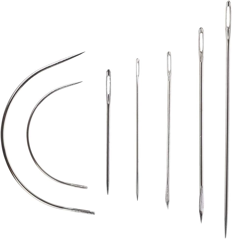 29 Pcs Upholstery Repair Kit, Leather Craft Tools Set Include Wax Thread&amp;Tape Measure&amp;Hand Sewing Needles&amp;Scissors&amp;Mid-Hole Cone&amp;Log Cone&amp;Copper Ring Thimble, Canvas DIY Tool Set for Leather Repair image 3