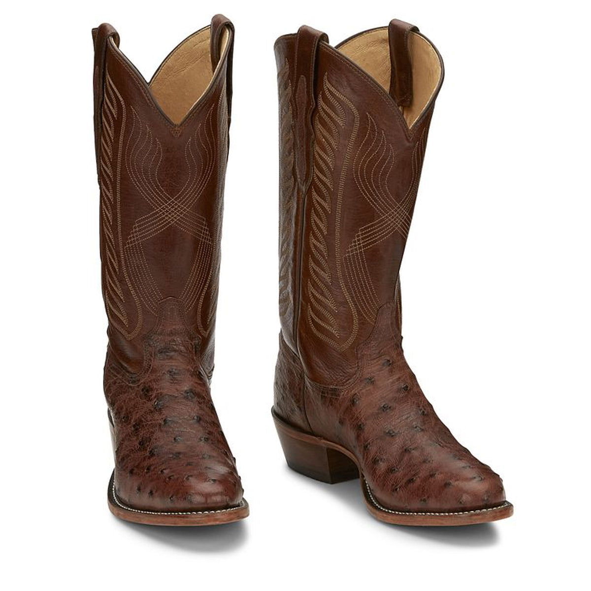Tony Lamas Boots Men's Western McCandles 13" Full Quil Color Brandy image 4