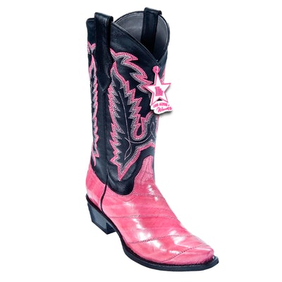 WOMEN'S LOS ALTOS SNIP TOE EEL BOOTS HANDCRAFTED | COLOR PINK (340825) image 0