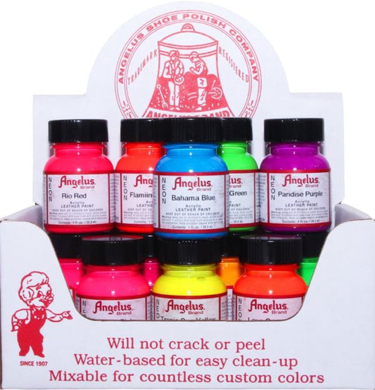 Angelus Acrylic Paints Neon 1 Oz All Color image 0