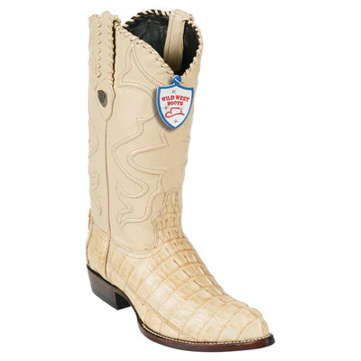 WILD WEST BOOTS #2990111 MEN'S | COLOR ORYX | MEN'S WILD WEST CAIMAN TAIL J TOE BOOTS HANDCRAFTED image 0