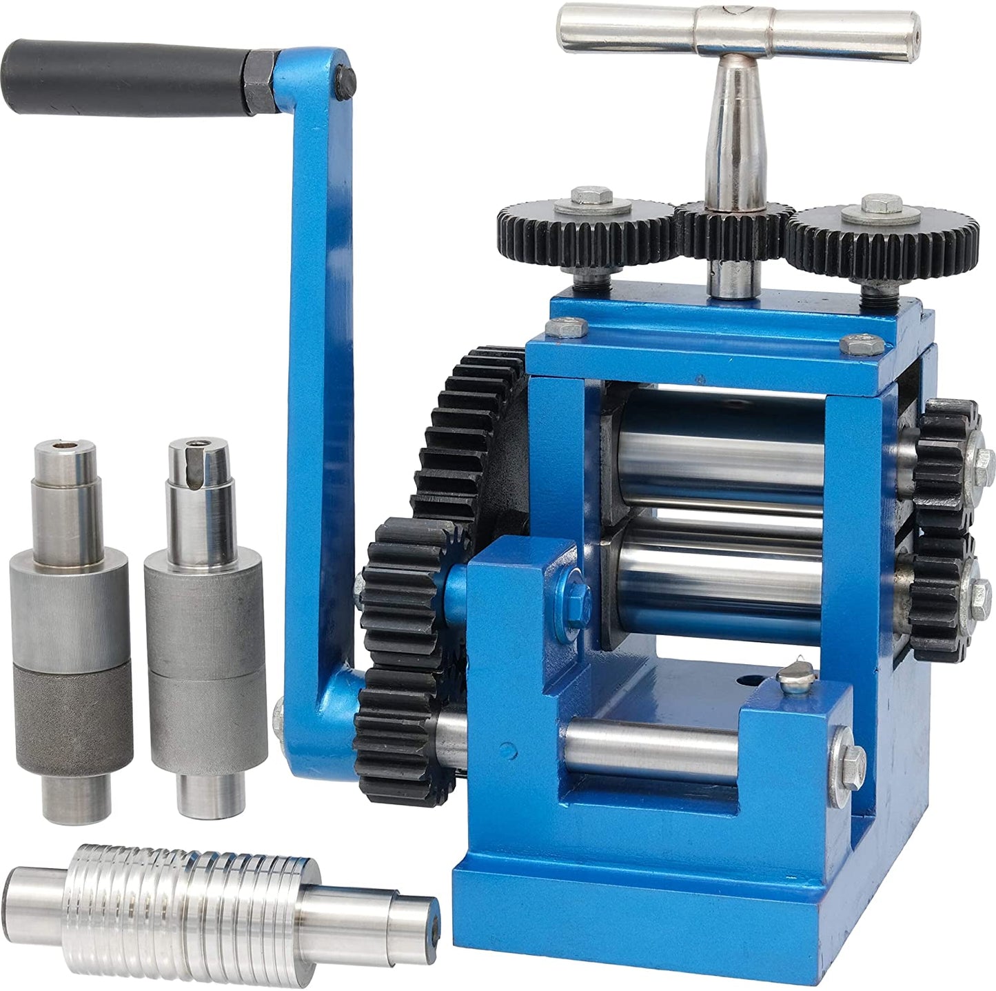 3" 80mm Rolling Mill &amp; 5 Metal Rollers Jewelers Tool image 0