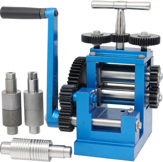 3" 80mm Rolling Mill &amp; 5 Metal Rollers Jewelers Tool image 0