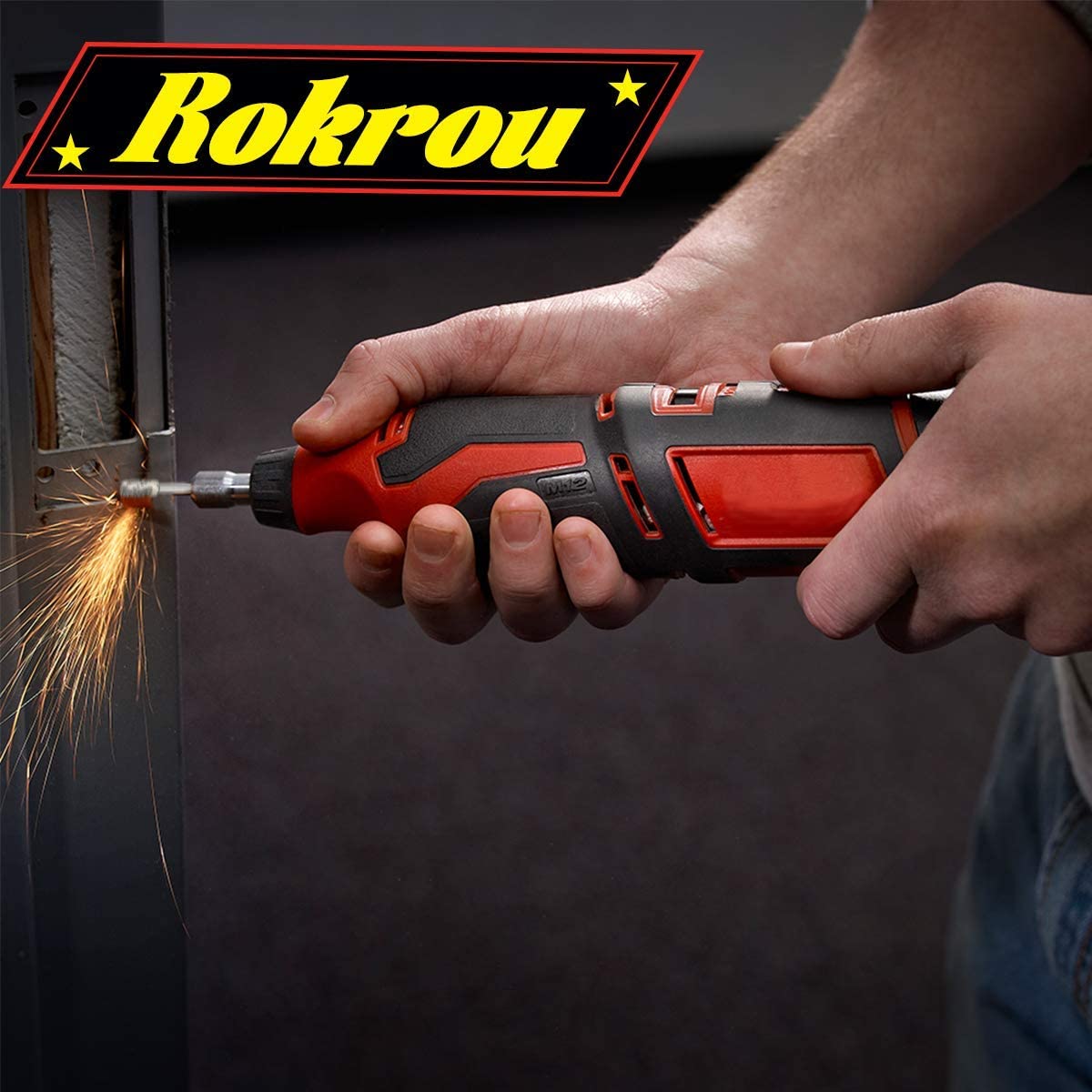 Rokrou Carbide Double Cut Carving Bits for Dremel Rotary Tool 10 Pcs 1/8' Shank 1/4' Head Length Tungsten Steel for Woodworking Metal Engraving New image 6