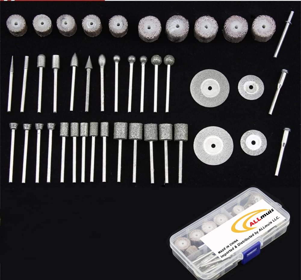 Stone Carving Set Polishing Rotary Tools Diamond Burr Accessories for Carving/Engraving Stone, Rocks, Jewelry, Glass, Ceramics For Rotary Tools image 2