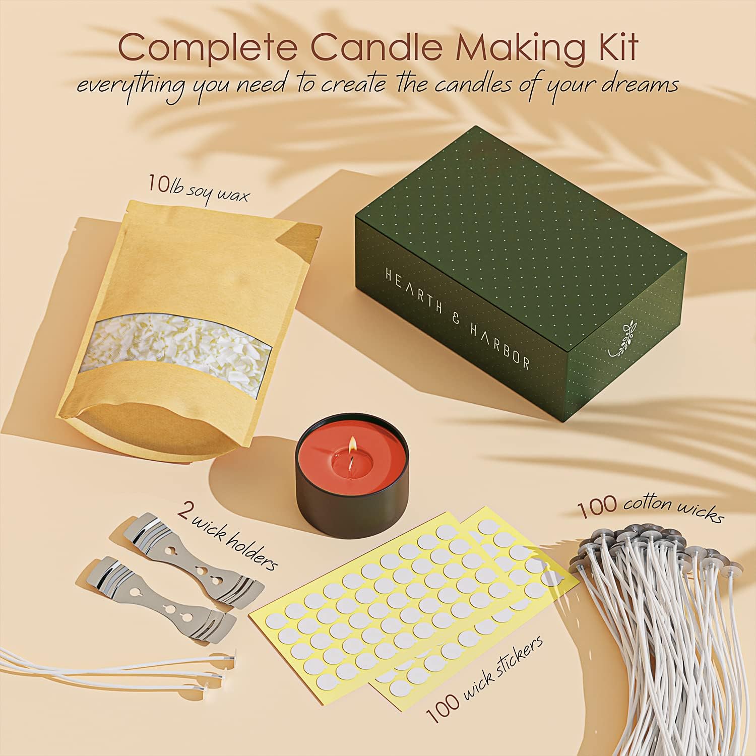 Soy wax candle making kit
