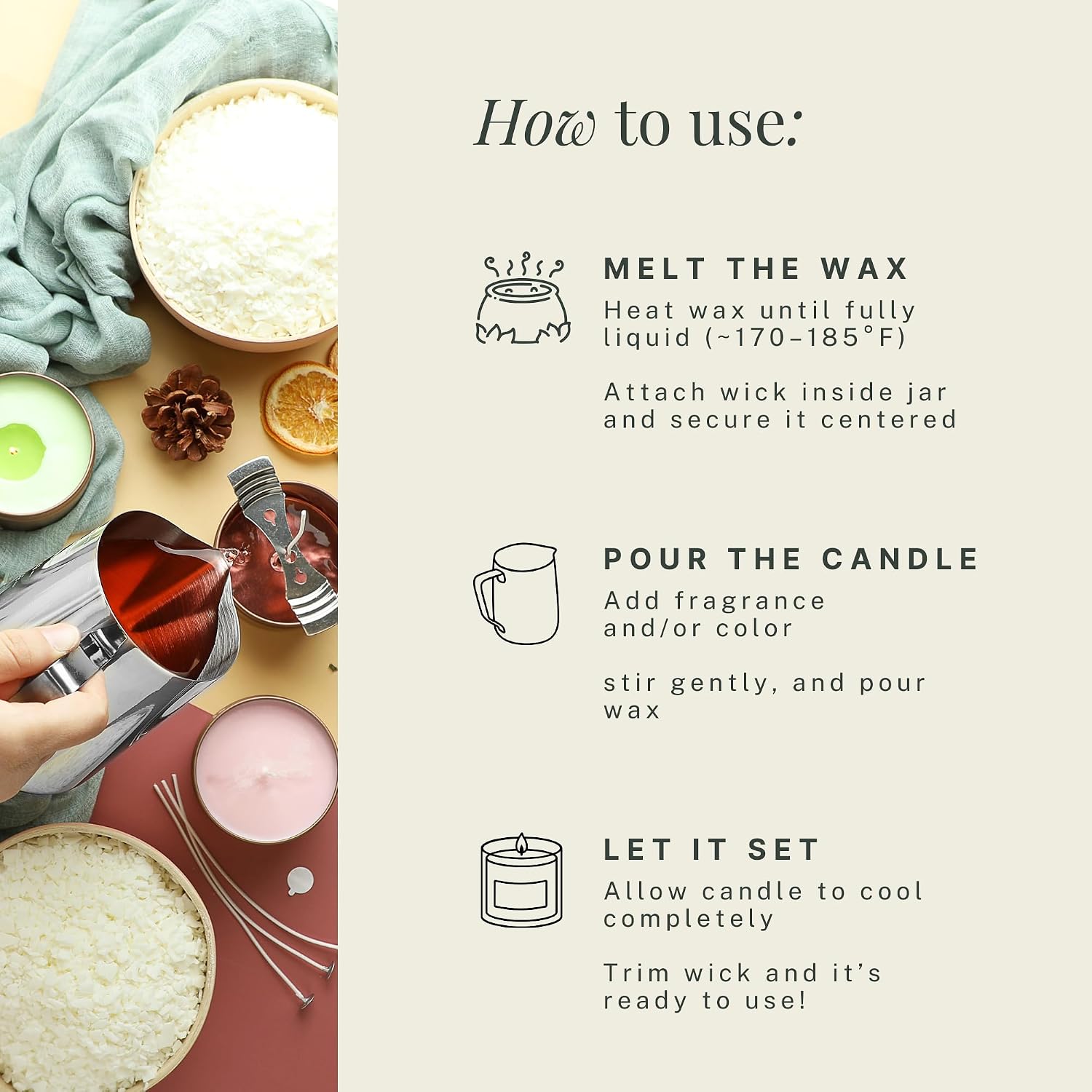Soy wax candle making kit