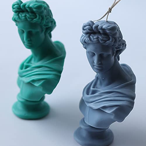 GreatMold Silicone Candle Mold European Apollo Head Sculpture Aromatherapy Candle Mould Plaster Molds Reusable DIY Resin Mould for Figurine Craft, GM-400 image 4