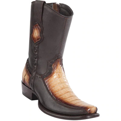 WILD WEST BOOTS #279BF8215 MEN'S | COLOR FADED ORYX | MEN’S WILD WEST CAIMAN BELLY WITH DEER BOOTS DUBAI TOE HANDCRAFTED image 0